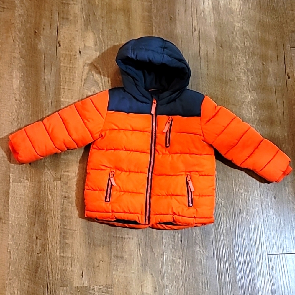 Gently Loved boy size 4 down filled winter jacket Athletic Works lined very warm